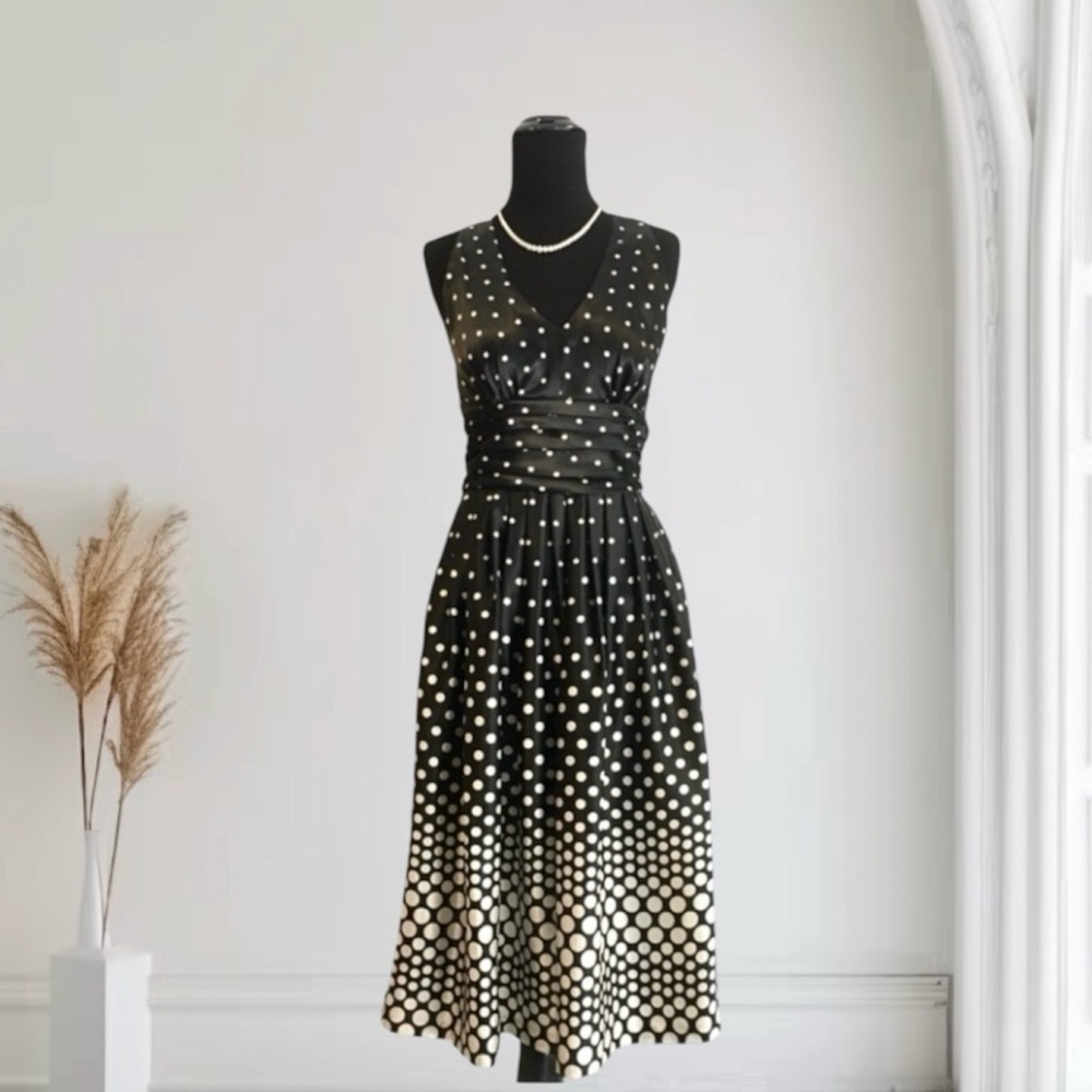 Eliza J Polka Dot Halter Dress